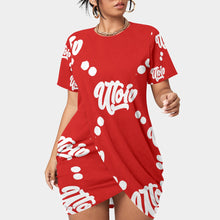 Load image into Gallery viewer, UTO IV Women’s Stacked Hem Dress With Short Sleeve（Plus Size）
