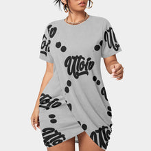 Load image into Gallery viewer, UTO IV Women’s Stacked Hem Dress With Short Sleeve（Plus Size）
