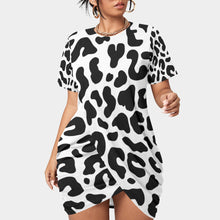 Load image into Gallery viewer, UTO IV Women’s Stacked Hem Dress With Short Sleeve（Plus Size）

