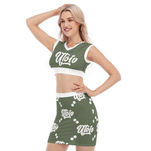 Load image into Gallery viewer, UTO IV V-Neck Vest Skirt Suit
