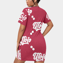 Load image into Gallery viewer, UTO IV Women’s Stacked Hem Dress With Short Sleeve（Plus Size）
