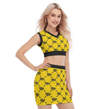 Load image into Gallery viewer, UTO IV V-Neck Vest Skirt Suit
