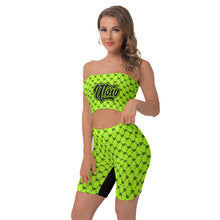 Load image into Gallery viewer, UTO IV &quot;Emerald Tree&quot; Women&#39;s Breast Wrap Shorts Suit
