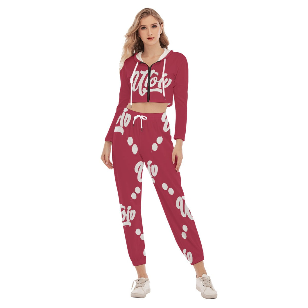 UTO IV Women's Crop Hoodie Sports Set
