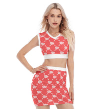 Load image into Gallery viewer, UTO IV V-Neck Vest Skirt Suit
