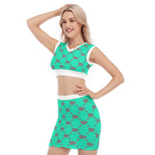 Load image into Gallery viewer, UTO IV V-Neck Vest Skirt Suit
