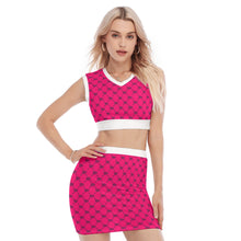 Load image into Gallery viewer, UTO IV V-Neck Vest Skirt Suit
