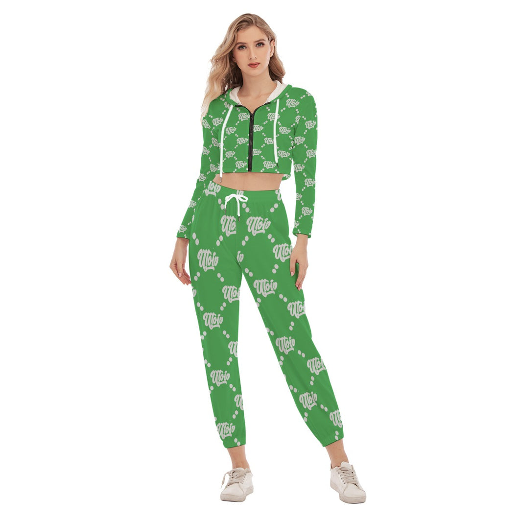 UTO IV Women's Crop Hoodie Sports Set