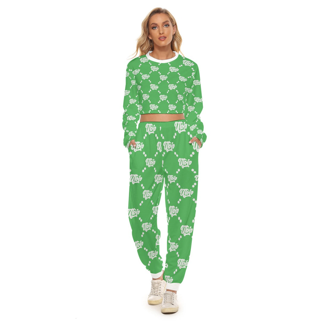 UTO IV Women's Crop Sweatshirt Suit