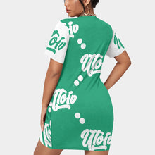 Load image into Gallery viewer, UTO IV Women’s Stacked Hem Dress With Short Sleeve（Plus Size）
