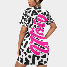 Load image into Gallery viewer, UTO IV Women’s Stacked Hem Dress With Short Sleeve（Plus Size）
