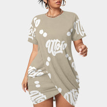Load image into Gallery viewer, UTO IV Women’s Stacked Hem Dress With Short Sleeve（Plus Size）
