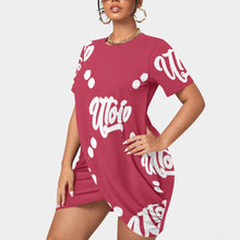 Load image into Gallery viewer, UTO IV Women’s Stacked Hem Dress With Short Sleeve（Plus Size）
