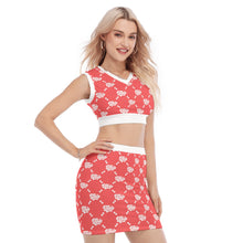 Load image into Gallery viewer, UTO IV V-Neck Vest Skirt Suit
