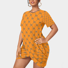 Load image into Gallery viewer, UTO IV Women’s Stacked Hem Dress With Short Sleeve（Plus Size）

