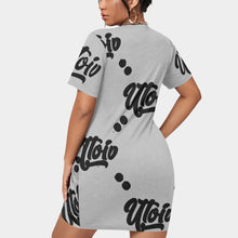 Load image into Gallery viewer, UTO IV Women’s Stacked Hem Dress With Short Sleeve（Plus Size）
