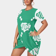 Load image into Gallery viewer, UTO IV Women’s Stacked Hem Dress With Short Sleeve（Plus Size）
