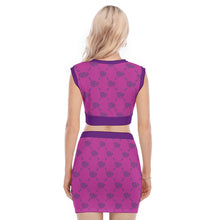 Load image into Gallery viewer, UTO IV V-Neck Vest Skirt Suit
