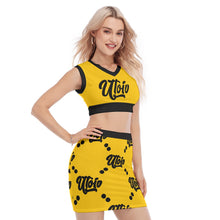 Load image into Gallery viewer, UTO IV V-Neck Vest Skirt Suit
