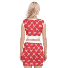 Load image into Gallery viewer, UTO IV V-Neck Vest Skirt Suit
