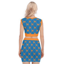 Load image into Gallery viewer, UTO IV Women&#39;s Collarless V Collar Vest Skirt Suit
