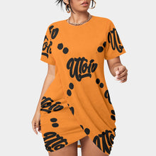 Load image into Gallery viewer, UTO IV Women’s Stacked Hem Dress With Short Sleeve（Plus Size）
