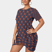 Load image into Gallery viewer, UTO IV Women’s Stacked Hem Dress With Short Sleeve（Plus Size）
