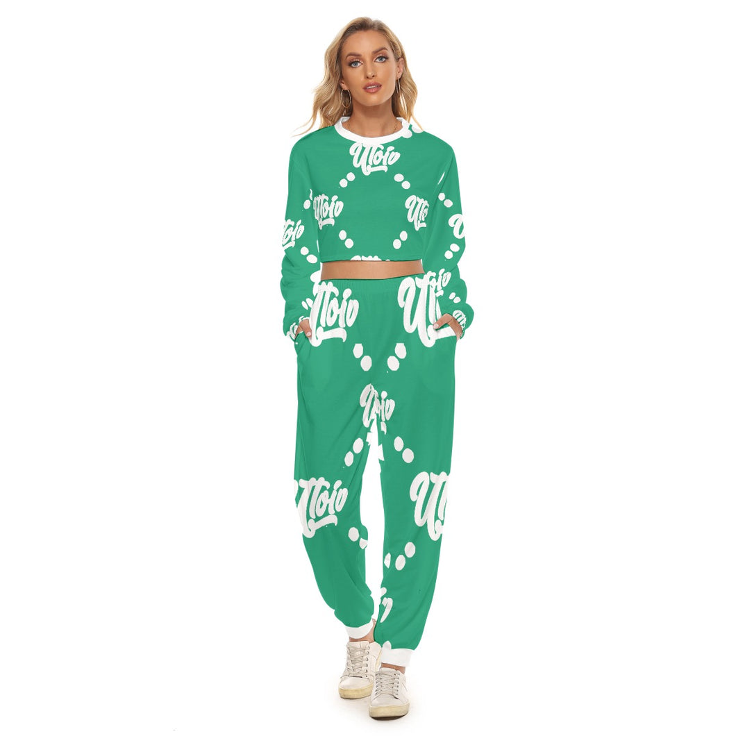 UTO IV Women's Crop Sweatshirt Suit