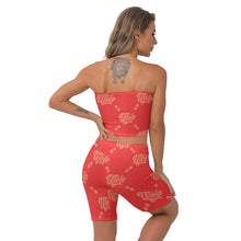 Load image into Gallery viewer, UTO IV Women&#39;s Breast Wrap Shorts Suit
