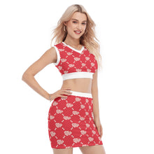 Load image into Gallery viewer, UTO IV V-Neck Vest Skirt Suit
