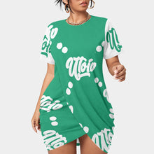 Load image into Gallery viewer, UTO IV Women’s Stacked Hem Dress With Short Sleeve（Plus Size）
