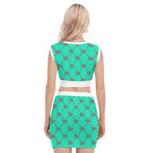 Load image into Gallery viewer, UTO IV V-Neck Vest Skirt Suit

