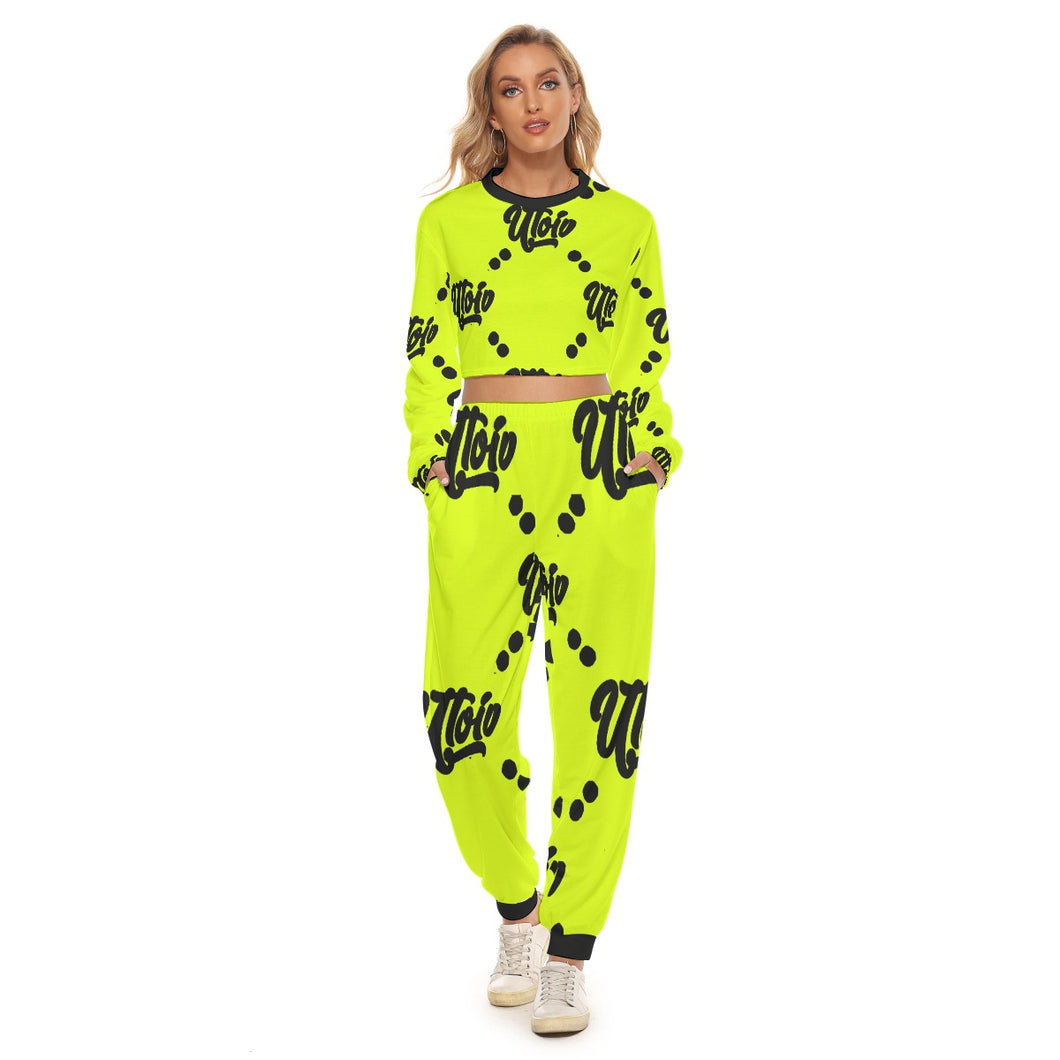 UTO IV Women's Crop Sweatshirt Suit