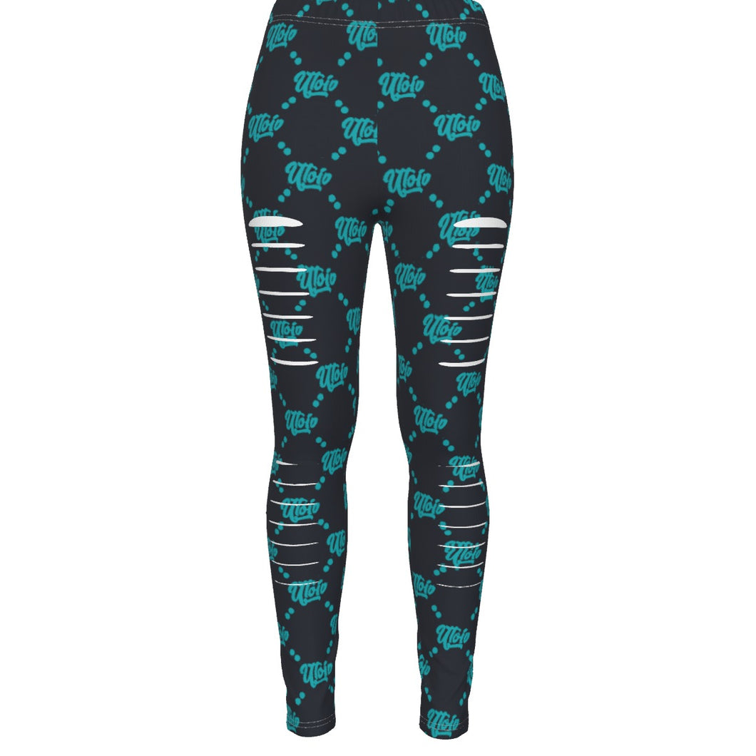 UTO IV Women's Ripped Leggings