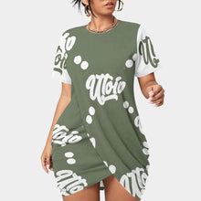 Load image into Gallery viewer, UTO IV Women’s Stacked Hem Dress With Short Sleeve（Plus Size）
