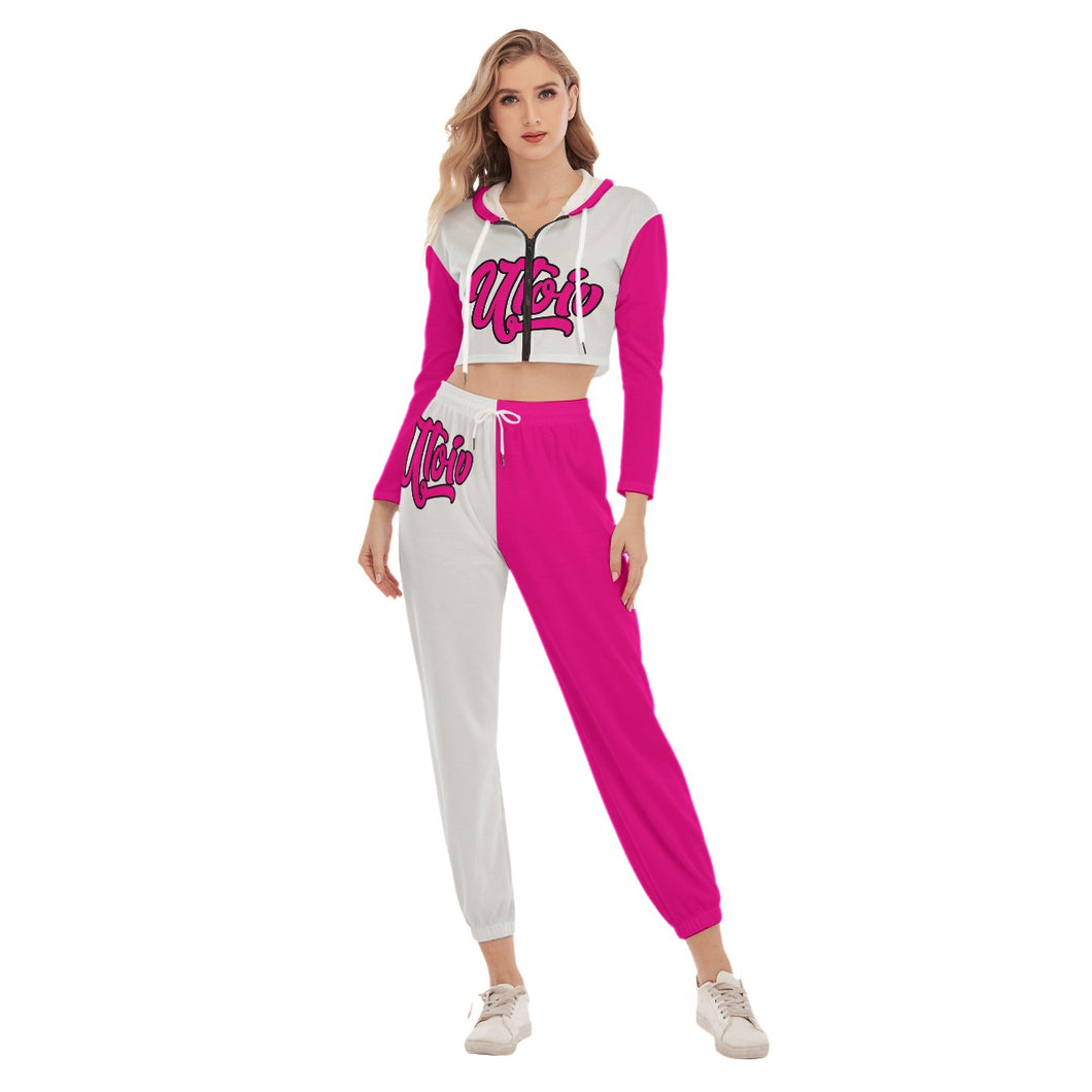 UTO IV Women's Crop Hoodie Sports Sets