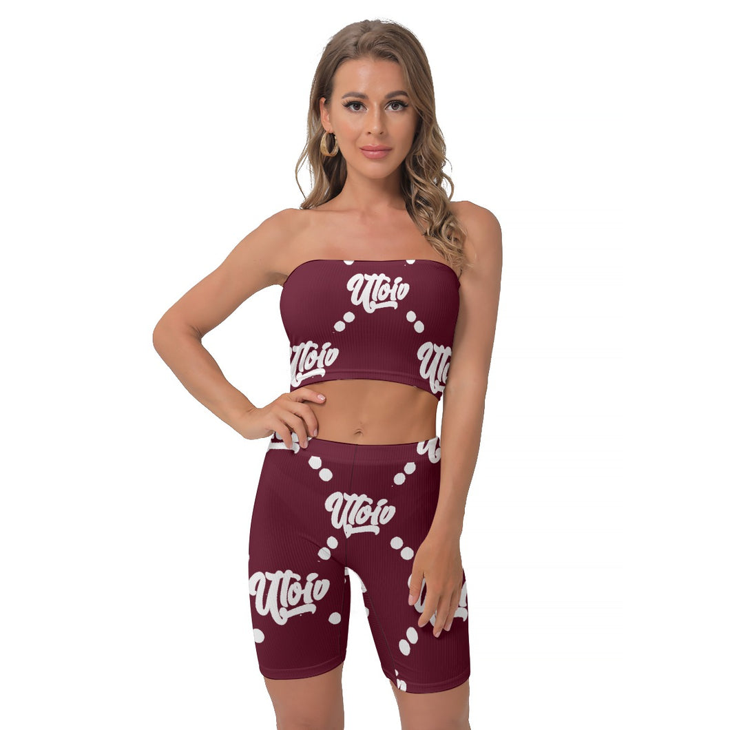 UTO IV Women's Breast Wrap Shorts Suit