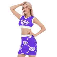 Load image into Gallery viewer, UTO IV V-Neck Vest Skirt Suit
