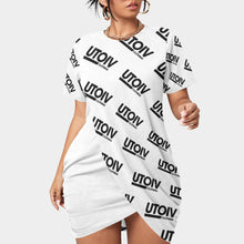 Load image into Gallery viewer, UTO IV Women’s Stacked Hem Dress With Short Sleeve（Plus Size）
