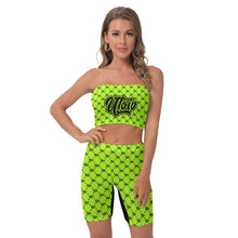 Load image into Gallery viewer, UTO IV &quot;Emerald Tree&quot; Women&#39;s Breast Wrap Shorts Suit
