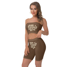 Load image into Gallery viewer, UTO IV &quot;Kahawia&quot; Women&#39;s Breast Wrap Shorts Suit
