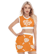 Load image into Gallery viewer, UTO IV V-Neck Vest Skirt Suit
