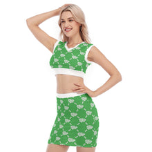 Load image into Gallery viewer, UTO IV V-Neck Vest Skirt Suit
