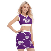 Load image into Gallery viewer, UTO IV V-Neck Vest Skirt Suit
