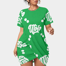 Load image into Gallery viewer, UTO IV Women’s Stacked Hem Dress With Short Sleeve（Plus Size）
