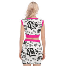 Load image into Gallery viewer, UTO IV Women&#39;s Collarless V Collar Vest Skirt Suit
