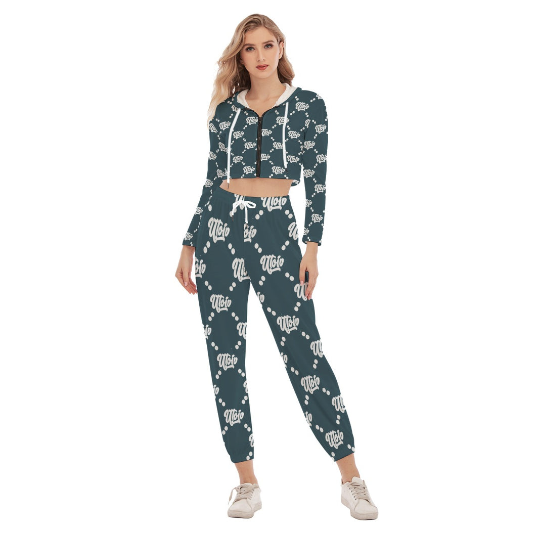 UTO IV Women's Crop Hoodie Sports Set