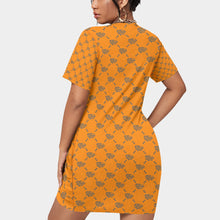 Load image into Gallery viewer, UTO IV Women’s Stacked Hem Dress With Short Sleeve（Plus Size）

