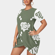 Load image into Gallery viewer, UTO IV Women’s Stacked Hem Dress With Short Sleeve（Plus Size）
