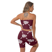 Load image into Gallery viewer, UTO IV Women&#39;s Breast Wrap Shorts Suit
